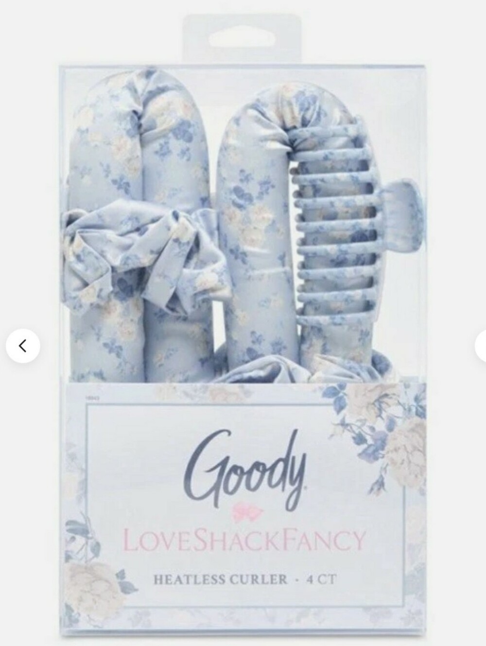 LoveShackFancy Light Blue Floral Heatless Curling Set